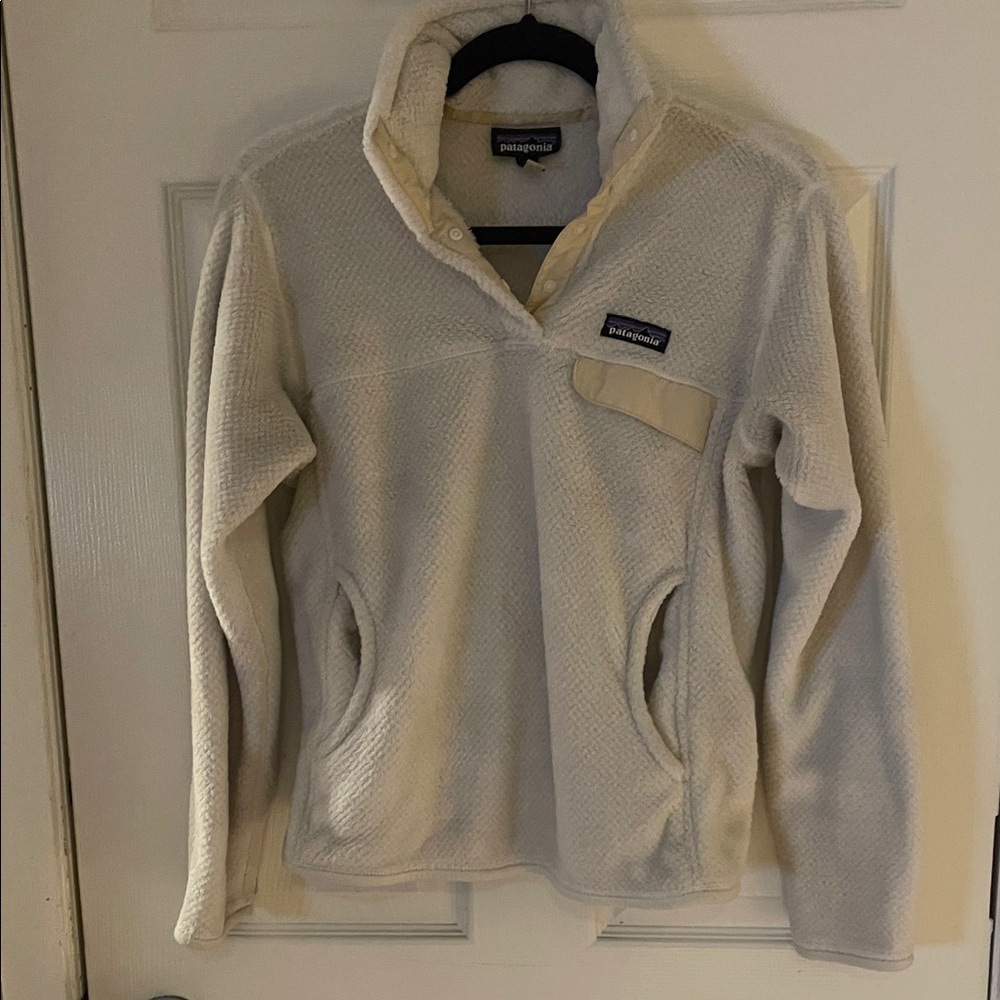 Patagonia Re-Tool Snap-T Pullover-Off White-small spot on front see picture#4
